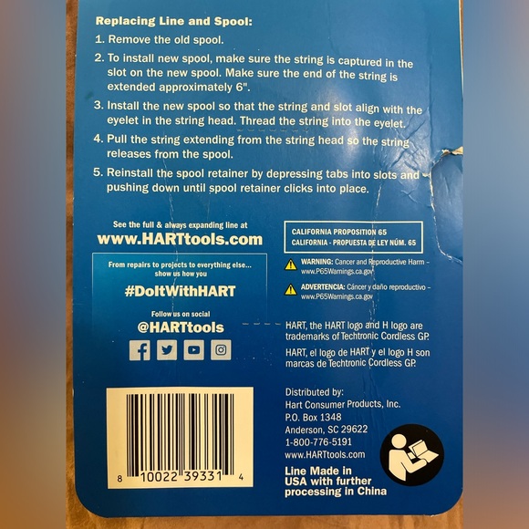 Hart 0.65” Line and spool. New in box. - Picture 5 of 5